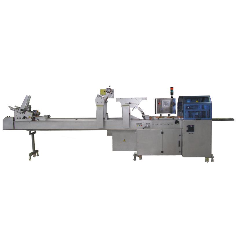 OPMS 1004 STAINLESS STEEL WITH THREE SERVO MOTION CONTROL CARTON FEEDING BATON CAKE PACKAGING MACHINE