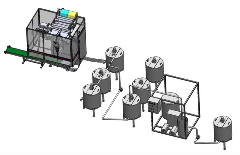 YMX-L6P FULLY AUTOMATIC LIQUID QUARTET FILLING AND PACKAGING MACHINE 6 LINE