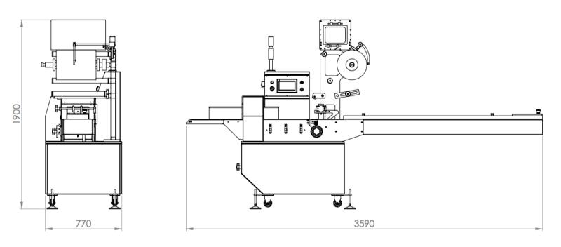Ors-150 HORIZONTAL PACKING MACHINE (FLOWPACK) CONTRELLED WITH 1 SERVO MOTOR