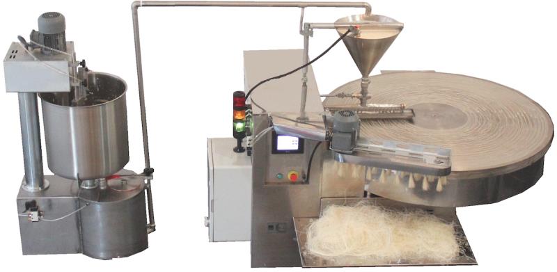 GK140-S  MACHINE A CATAIF HAMARAT ENTIEREMENT AUTOMATIQUE  Y COMPRIS LE MIXEUR DE 50 LT (13–20 KG HEURES)