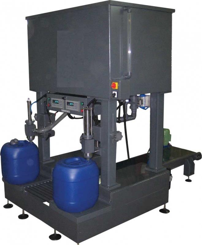 PVC-1035 2 HEAD SEMI-AUTOMATIC FILLING MACHINE WITH LOADCELL CONTROL