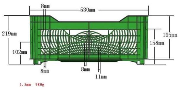 PE-980 GR MOULE DE CAGEOT 530 X 300 X 219 MM