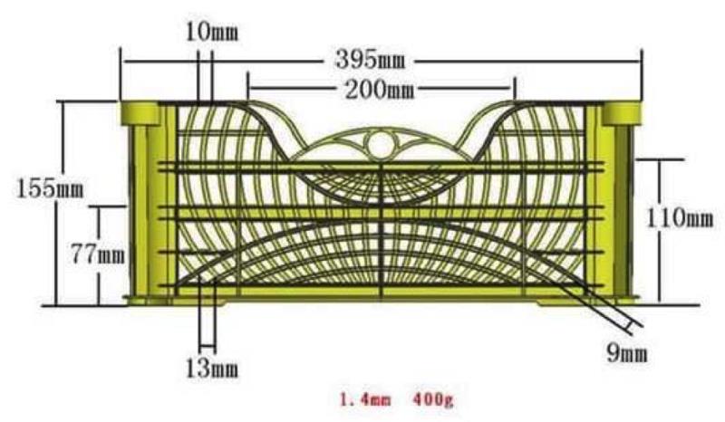 PE-400 GR MOULE DE CAGEOT 395 X 300 X 155 MM