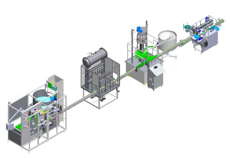 ODM-VS-8 AUTOMATIC LINEER VOLUMETRIC SERVO DRIVEN 8-NOZZLES FILLING LINE 100ml-1000ml