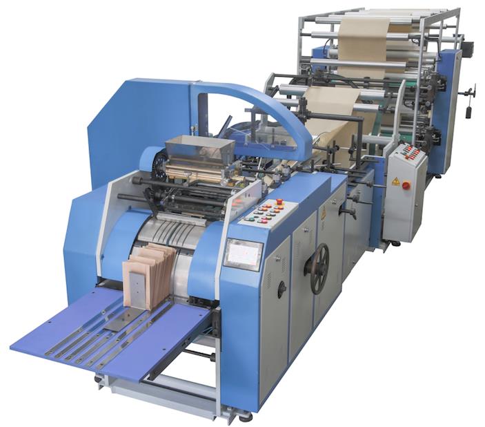 AUTOMATIC PAPER FOOD BAG MACHINE WITH 3 COLOURS FLEXO PRINTING