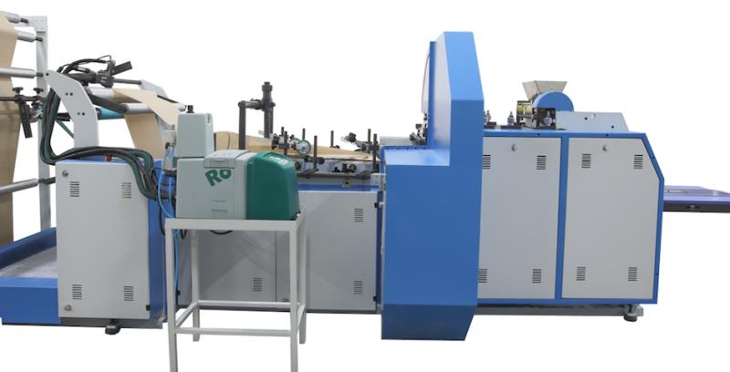 SM002 AUTOMATIC PAPER FOOD BAG MACHINE WITH 3 COLOURS FLEXO PRINTING 
