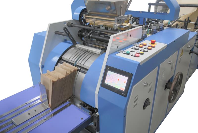 SM002 AUTOMATIC PAPER FOOD BAG MACHINE WITH 3 COLOURS FLEXO PRINTING 